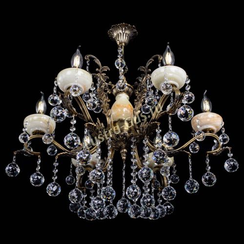 Люстра бронзовая Алфея Оникс №6/2 шар в Подольске Гусь Хрустальный