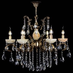 Бронзовая люстра Алфея Оникс №6/2 звездочка