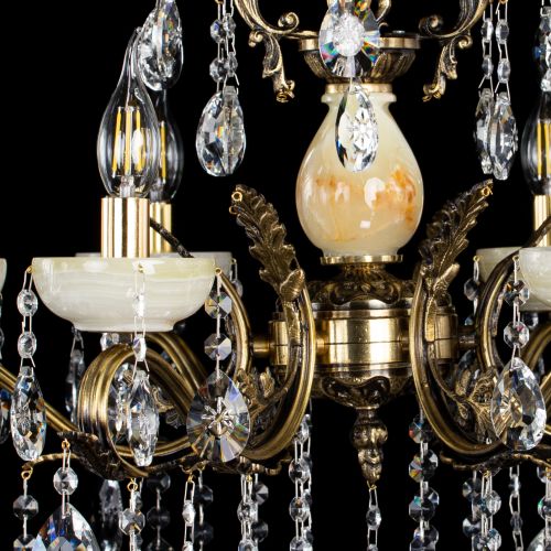 Люстра бронзовая Алфея Оникс №6/2 звездочка в Подольске Гусь Хрустальный