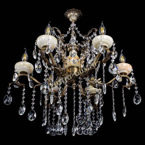 Люстра бронзовая Алфея Оникс №6 баден в Подольске Гусь Хрустальный