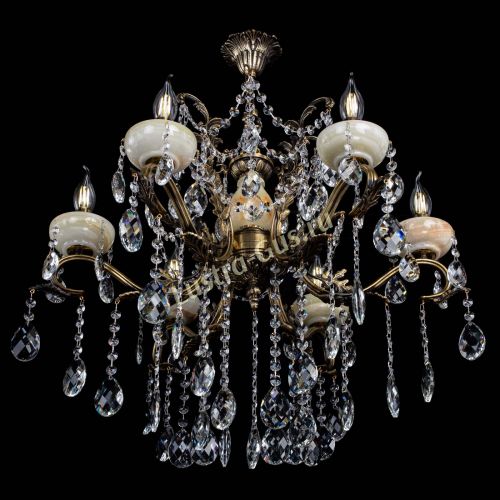 Люстра бронзовая Алфея Оникс №6 баден в Подольске Гусь Хрустальный