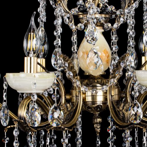 Люстра бронзовая Алфея Оникс №6 баден в Подольске Гусь Хрустальный