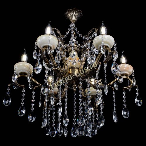 Люстра бронзовая Алфея Оникс №6 шар в Подольске Гусь Хрустальный