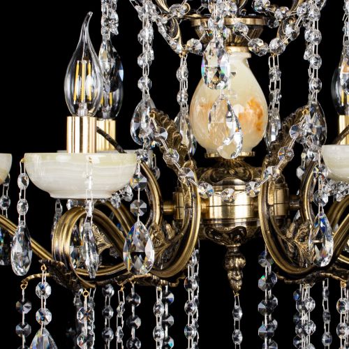 Люстра бронзовая Алфея Оникс №6 шар в Подольске Гусь Хрустальный