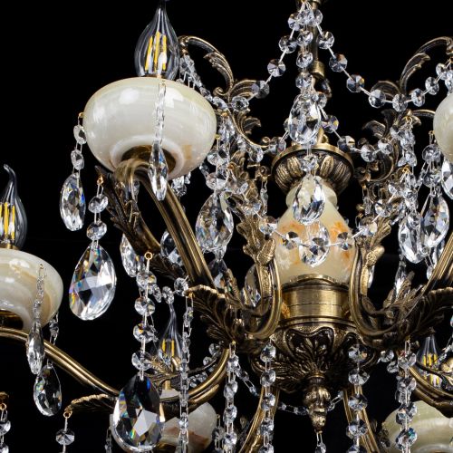 Люстра бронзовая Алфея Оникс №6 шар в Подольске Гусь Хрустальный