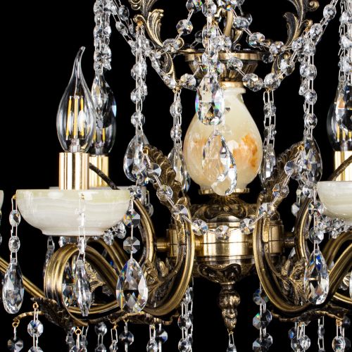 Люстра бронзовая Алфея Оникс №6 журавлик в Подольске Гусь Хрустальный