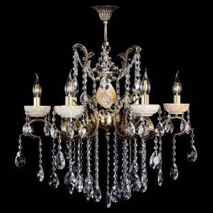 Бронзовая люстра Алфея Оникс №6 звездочка