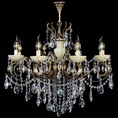 Люстра бронзовая Алфея Оникс №8 баден в Подольске Гусь Хрустальный