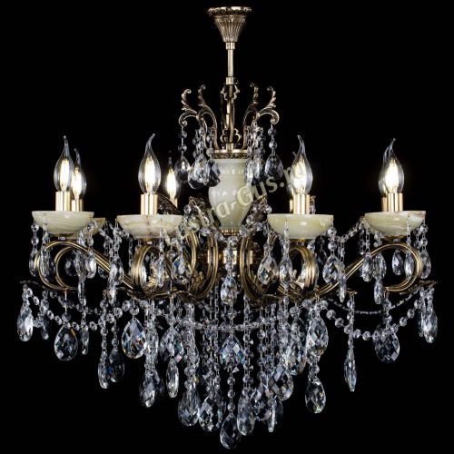 Люстра бронзовая Алфея Оникс №8 баден в Подольске Гусь Хрустальный