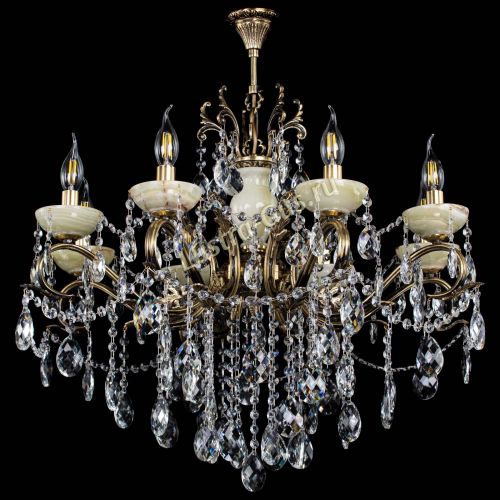 Люстра бронзовая Алфея Оникс №8 баден в Подольске Гусь Хрустальный
