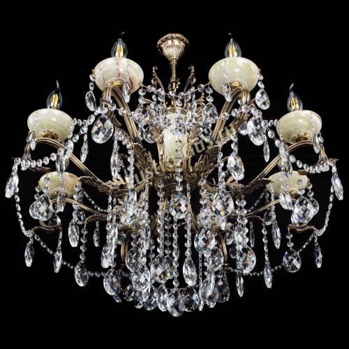 Люстра бронзовая Алфея Оникс №8 баден в Подольске Гусь Хрустальный