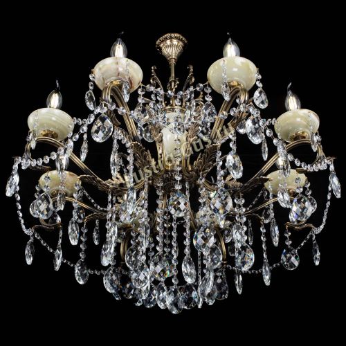 Люстра бронзовая Алфея Оникс №8 баден в Подольске Гусь Хрустальный