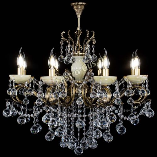 Люстра бронзовая Алфея Оникс №8 шары в Подольске Гусь Хрустальный