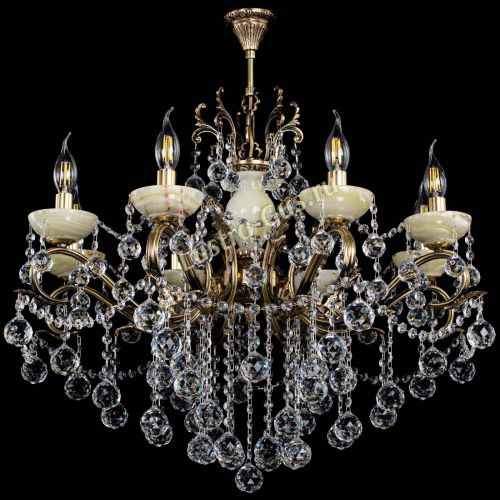 Люстра бронзовая Алфея Оникс №8 шары в Подольске Гусь Хрустальный