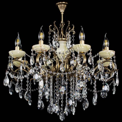 Люстра бронзовая Алфея Оникс №8 звездочка в Подольске Гусь Хрустальный