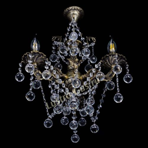 Бронзовая люстра Ариадна №3 Шар в Подольске Гусь Хрустальный