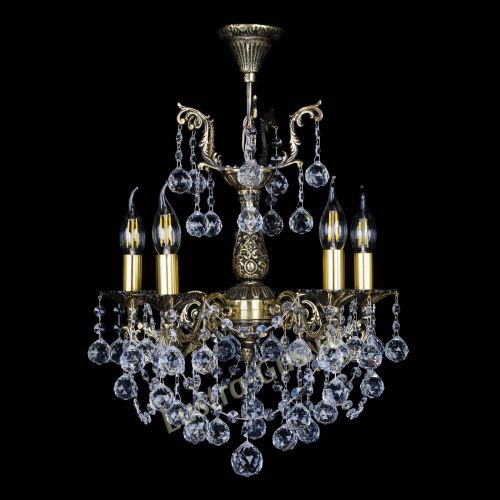 Бронзовая люстра Ариадна №5 Шар в Подольске Гусь Хрустальный