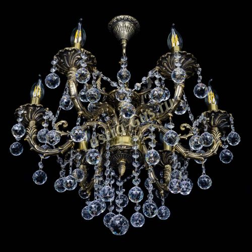 Бронзовая люстра Артемида №6 шар в Подольске Гусь Хрустальный