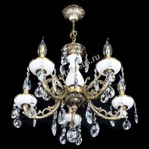 Люстра бронзовая Атланта из мрамора Баден №5/1 в Подольске Гусь Хрустальный