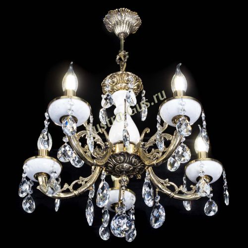 Люстра бронзовая Атланта из мрамора Баден №5/1 в Подольске Гусь Хрустальный