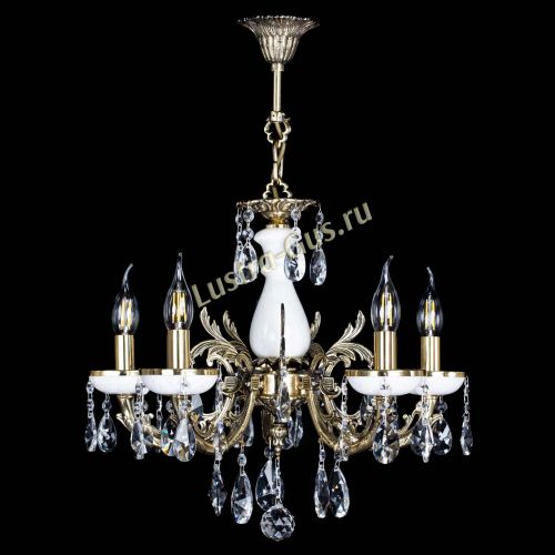 Люстра бронзовая Атланта из мрамора №5/1 Лучик в Подольске Гусь Хрустальный