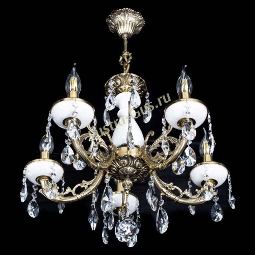 Люстра бронзовая Атланта из мрамора №5/1 Лучик в Подольске Гусь Хрустальный