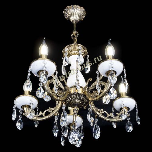 Люстра бронзовая Атланта из мрамора №5/1 Лучик в Подольске Гусь Хрустальный