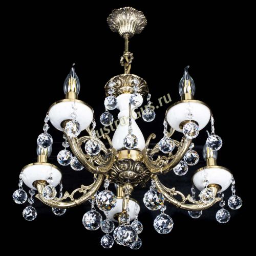 Люстра бронзовая Атланта из мрамора №5/1 Шар в Подольске Гусь Хрустальный
