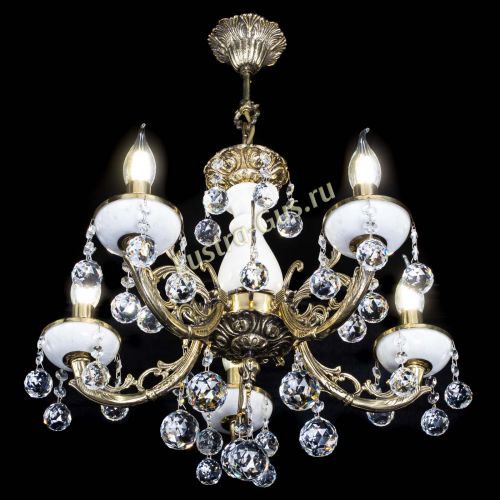 Люстра бронзовая Атланта из мрамора №5/1 Шар в Подольске Гусь Хрустальный