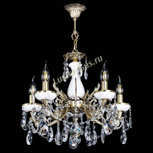 Люстра бронзовая Атланта из мрамора Баден №5/3 в Подольске Гусь Хрустальный