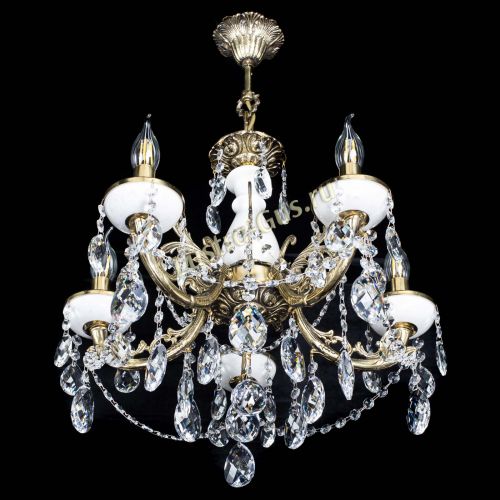 Люстра бронзовая Атланта из мрамора Баден №5/3 в Подольске Гусь Хрустальный