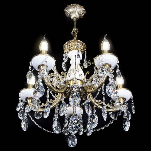 Люстра бронзовая Атланта из мрамора Баден №5/3 в Подольске Гусь Хрустальный