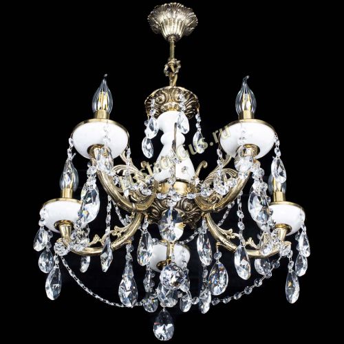 Люстра бронзовая Атланта из мрамора №5/3 Лучик в Подольске Гусь Хрустальный