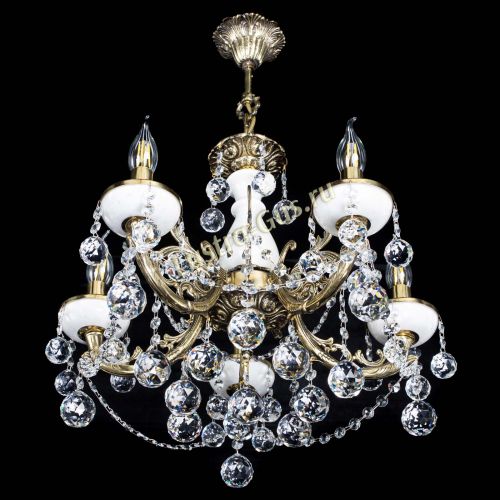 Люстра бронзовая Атланта из мрамора №5/3 Шар в Подольске Гусь Хрустальный