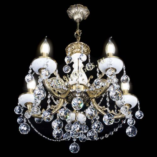 Люстра бронзовая Атланта из мрамора №5/3 Шар в Подольске Гусь Хрустальный