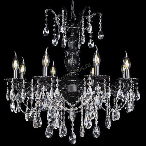 Люстра бронзовая Делия №8 журавлик черная в Подольске Гусь Хрустальный