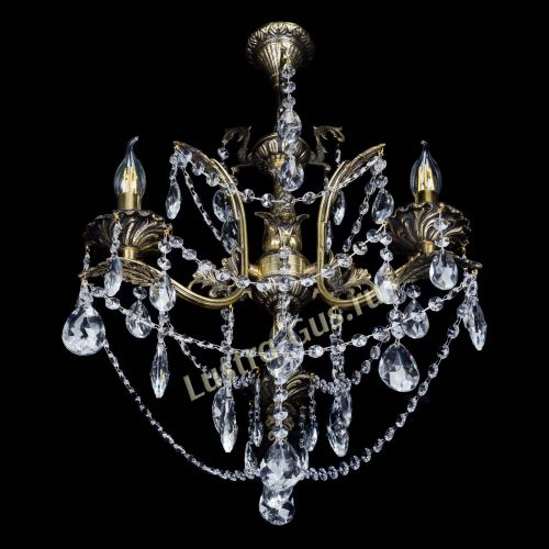 Бронзовая люстра Гелла №3 журавлик в Подольске Гусь Хрустальный