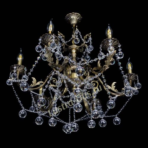 Бронзовая люстра Кассандра №6/2 шар в Подольске Гусь Хрустальный