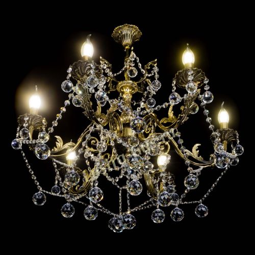 Бронзовая люстра Кассандра №6/2 шар в Подольске Гусь Хрустальный