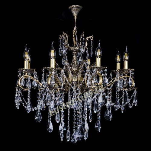 Бронзовая люстра Мелания №8/2 лучик в Подольске Гусь Хрустальный