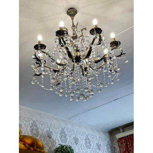 Бронзовая люстра Мелания №8/2 шар в Подольске Гусь Хрустальный