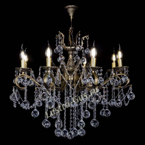 Бронзовая люстра Мелания №8/2 шар в Подольске Гусь Хрустальный