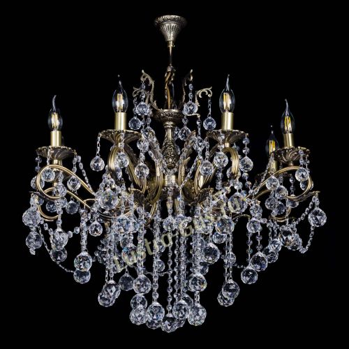 Бронзовая люстра Мелания №8/2 шар в Подольске Гусь Хрустальный