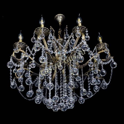 Бронзовая люстра Мелания №8/2 шар в Подольске Гусь Хрустальный