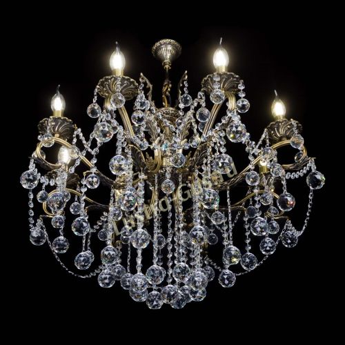 Бронзовая люстра Мелания №8/2 шар в Подольске Гусь Хрустальный