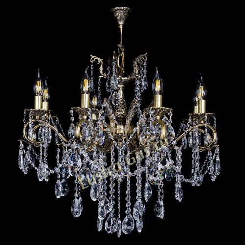 Бронзовая люстра Мелания №8/2 журавлик в Подольске Гусь Хрустальный