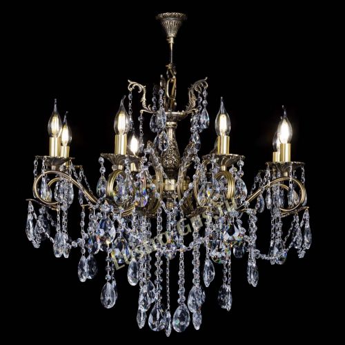 Бронзовая люстра Мелания №8/2 журавлик в Подольске Гусь Хрустальный