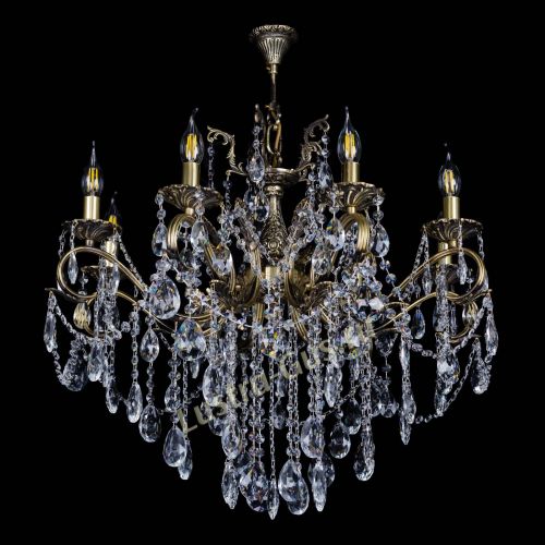 Бронзовая люстра Мелания №8/2 журавлик в Подольске Гусь Хрустальный