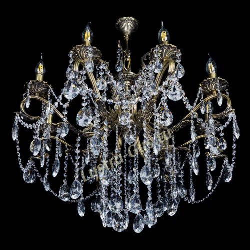 Бронзовая люстра Мелания №8/2 журавлик в Подольске Гусь Хрустальный