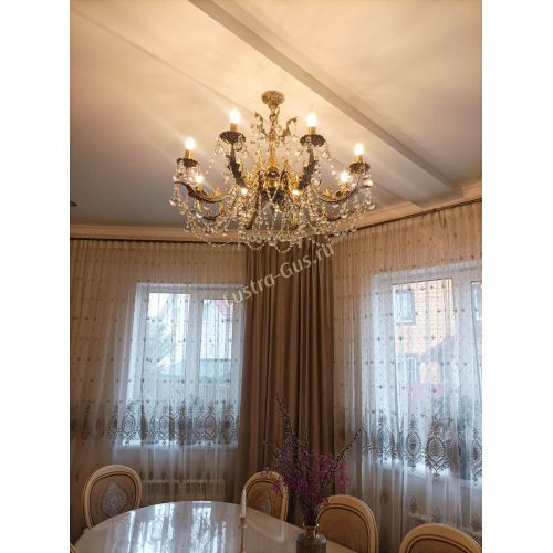 Бронзовая люстра Кассандра №8 шар в Подольске Гусь Хрустальный